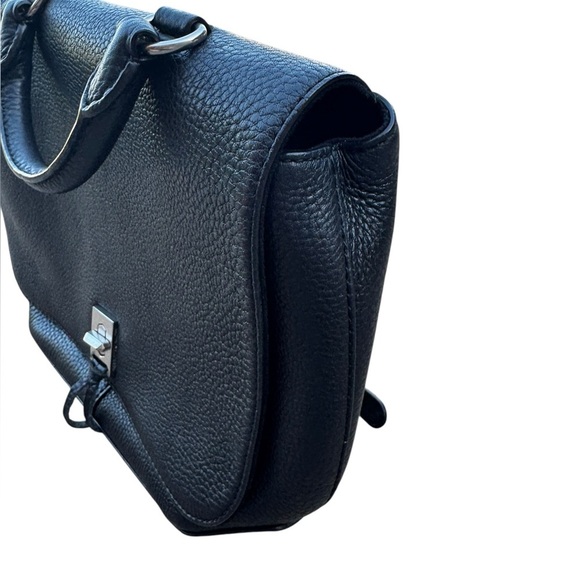 Rebecca Minkoff Darren Leather Satchel Bag Convertible Backpack Black READ - Picture 2 of 14